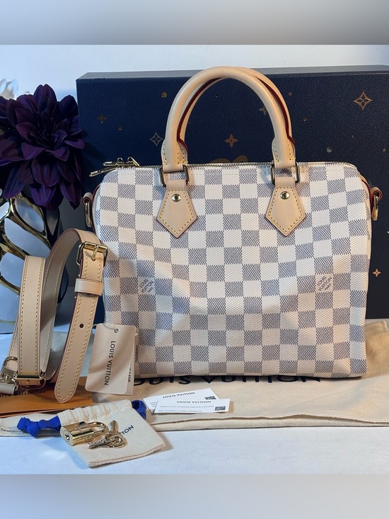 Louis Vuitton Handbags - Louis Vuitton Speedy Bandouliere 25 Azur